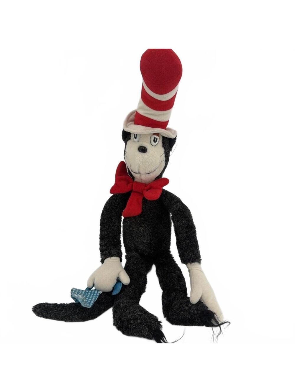 Dr Seuss Cat in the Hat 25” Plush Blue Umbrella Coleco Vintage 1983